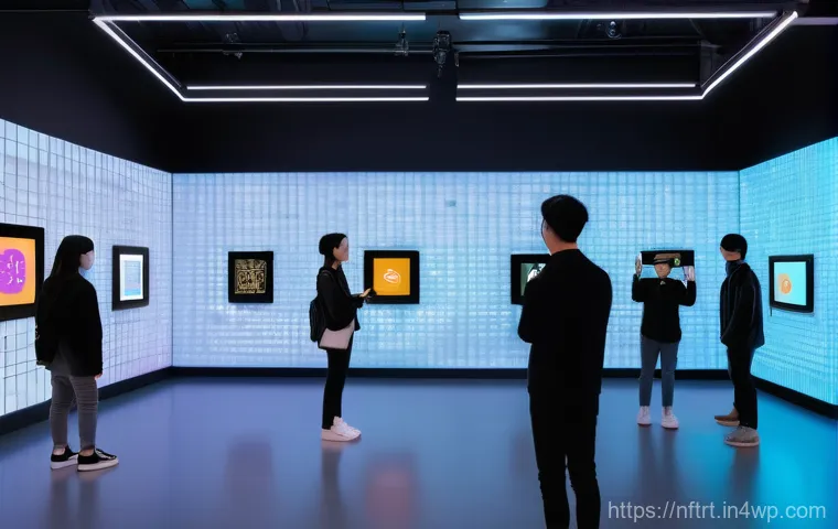 NFT 아트 만들기 위한 필수 도구 - **Prompt:** A young, diverse artist, in their late teens or early twenties, seated comfortably at a ...