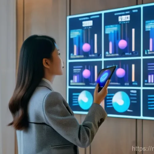 NFT 예술 시장의 최근 트렌드 - A stylish young East Asian woman, representing an "MZ collector," stands confidently in a sleek, min...