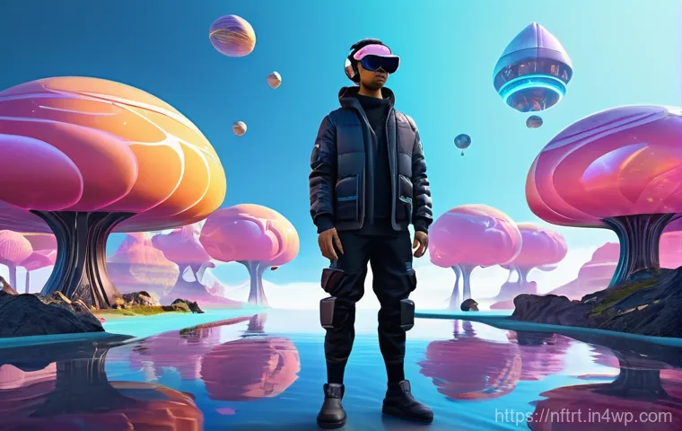 NFT 아트의 장기 투자 전략 - **The Dynamic NFT Marketplace and Community:**
    A diverse group of individuals, male and female, ...