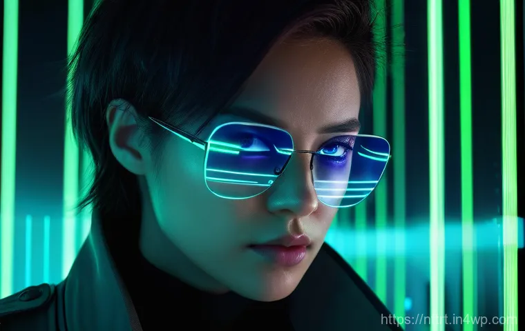 NFT 아트의 구매 시 유의사항 - **"Digital Art Authenticity Detective"**
A focused, androgynous individual in their late 20s, wi...